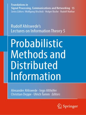 cover image of Probabilistic Methods and Distributed Information